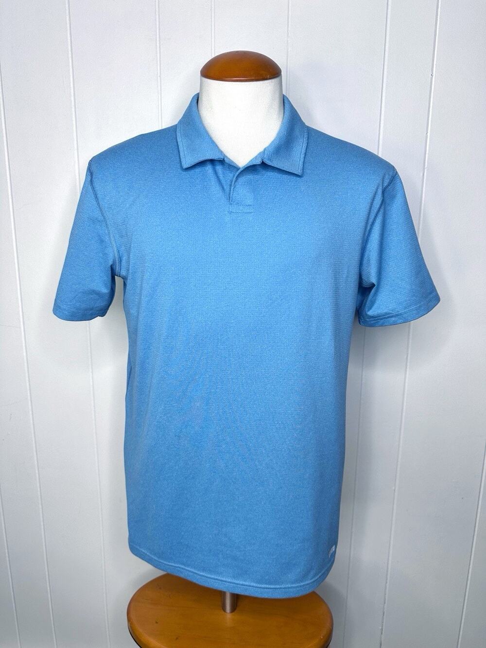 Stio Crester Polo Shirt SS - Men’s M - Blue Performance Stretch Poly Jersey